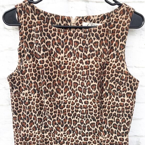 Vintage Clues Collections Mobwife Leopard Sleeveless Shift Jumper 10 - Picture 3 of 11